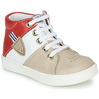 Sapatos Rapaz Sapatilhas de cano-alto GBB AMOS Bege / Branco / Vermelho
