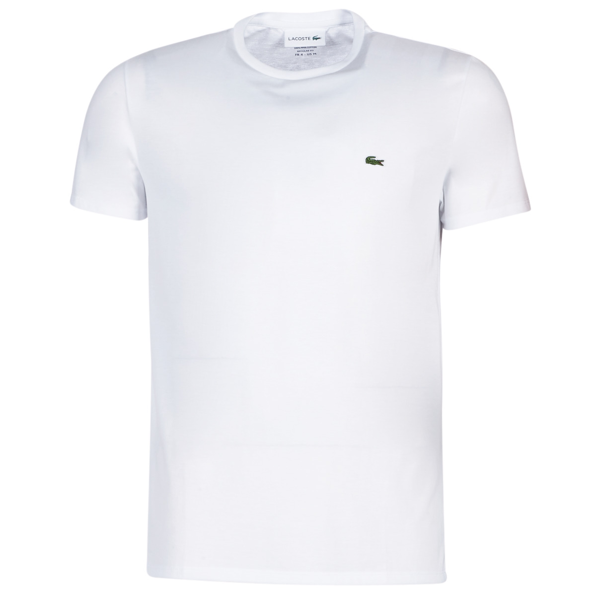 Textil Homem T-Shirt mangas curtas contrastante Lacoste TH6709 Branco