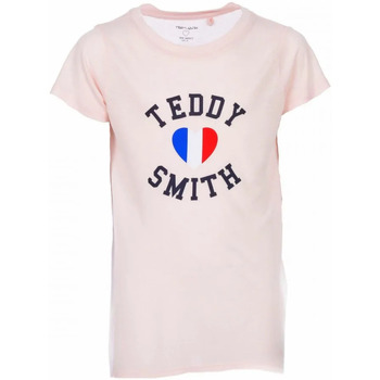 Textil Rapariga T-Shirt mangas curtas Teddy Smith  Rosa