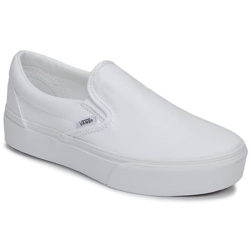 Sapatos Mulher Slip on Vans Suede Classic Slip-On Platform Branco