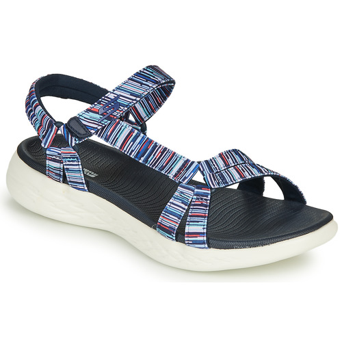 Sapatos Mulher Sandálias 216015-NVGY Skechers ON-THE-GO Multicolor