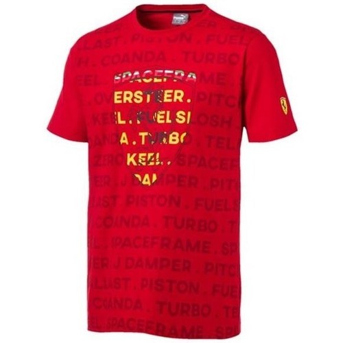 Textil Homem T-Shirt mangas curtas Puma Ferrari Vermelho