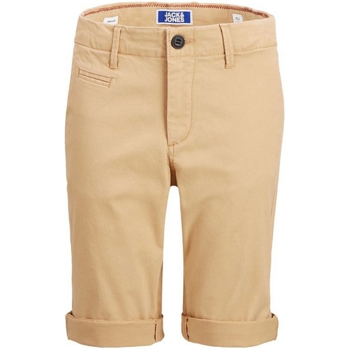 Textil Rapaz Shorts / Bermudas Domenic Tapered Fit Jeans Homme 12151511 JJIENZO CHINO SHORTS WW 01 JR TAN Castanho