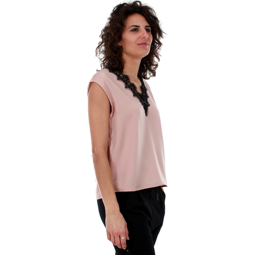 Vero Moda 10206069 VMFANNI SL LACE TOP GA TUSCANY Rosa