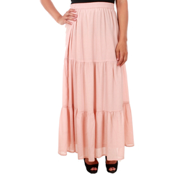Textil Mulher Saias Vero Moda 10213732 VMANDREA HW ANKLE SKIRT MISTY ROSE Rosa