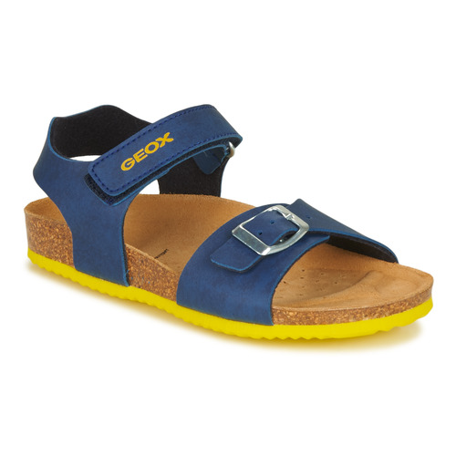 Sapatos Criança Sandálias Geox GHITA BOY Azul / Amarelo