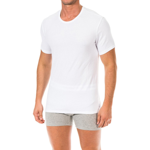 Textil Homem T-Shirt mangas curtas Calvin Logo Klein Jeans NB1088A-100 Branco