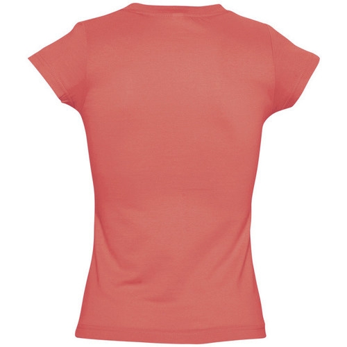 Sols MOON COLORS GIRL-camiseta mujer cuello pico -  100% algodón Rosa