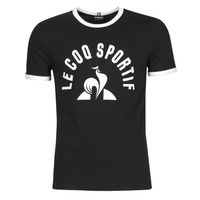 Textil Homem T-Shirt mangas curtas Le Coq Sportif ESS Tee SS N°3 M Preto / Branco
