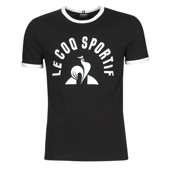Textil Homem T-Shirt mangas curtas Le Coq Sportif ESS Tee SS N°3 M Preto / Branco