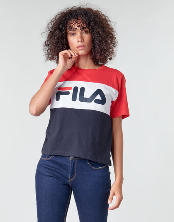 Textil Mulher T-Shirt mangas curtas Fila ALLISON Marinho / Vermelho / Branco