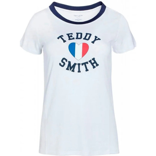 Textil Mulher T-Shirt mangas curtas Teddy Smith  Branco