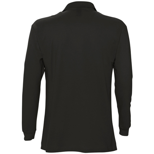 Sols STAR MODERN MEN-POLO PIQUÉ HOMBRE MANGA LARGA DE ALGODÓN Preto