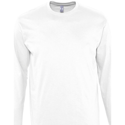 Textil Homem T-shirt mangas compridas Sols MONARCH COLORS MEN-CAMISETA HOMBRE CUELLO REDONDO MANGA LARGA Branco
