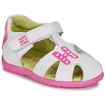 Sapatos Rapariga Sandálias Agatha Ruiz de la Prada HAPPY Branco / Rosa