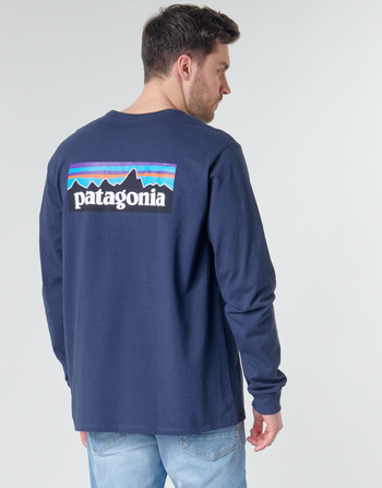 Textil Homem T-shirt mangas compridas Patagonia M's L/S P-6 Logo Responsibili-Tee Marinho