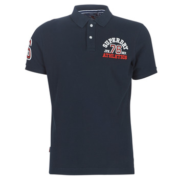 Textil Homem Build Your Brand Superdry CLASSIC SUPERSTATE S/S POLO Azul