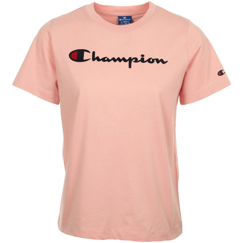 Textil Mulher T-Shirt quilted mangas curtas Champion Crewneck T-Shirt quilted Wn's Rosa