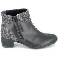 Sapatos Mulher Botins Boissy Boots Noir Leopard Preto