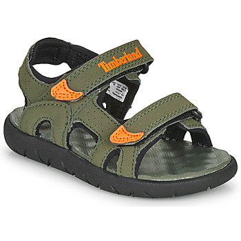 Sapatos Criança Sandálias Timberland PERKINS ROW 2-STRAP Verde / Laranja