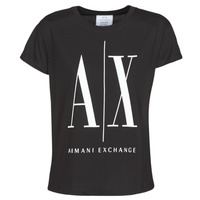 Textil Mulher T-Shirt mangas curtas Armani Exchange HELIEK Preto