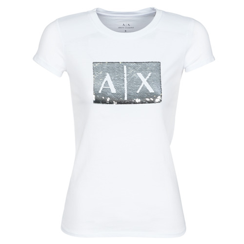 Textil Mulher T-Shirt mangas curtas flat Armani Exchange HANEL Branco