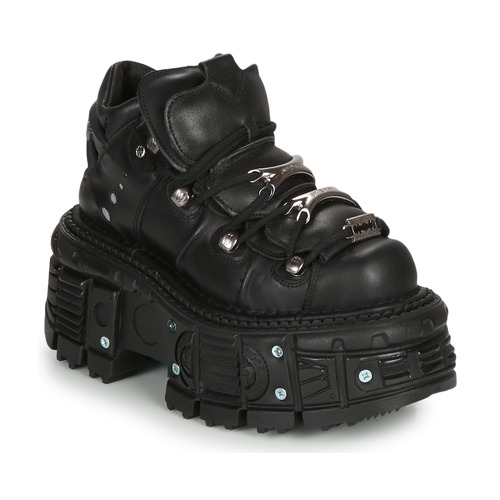 Sapatos Mulher Botas baixas New Rock MILO Preto