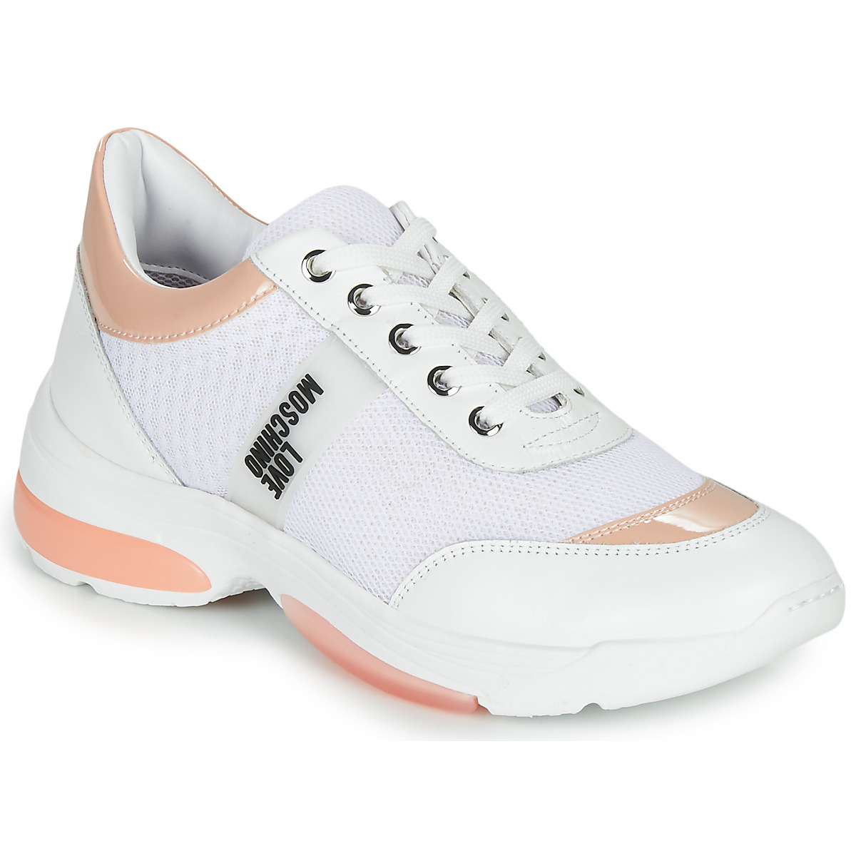 Sapatos Mulher Sola : Borracha RUNNINLOVE Branco / Rosa