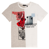 Textil Rapaz T-Shirt mangas curtas Ikks RULIO Bege / Branco