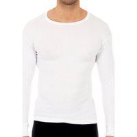 Roupa de interior Homem Camisolas de interior Abanderado Pack-3 camisetas algodón m.larga Branco