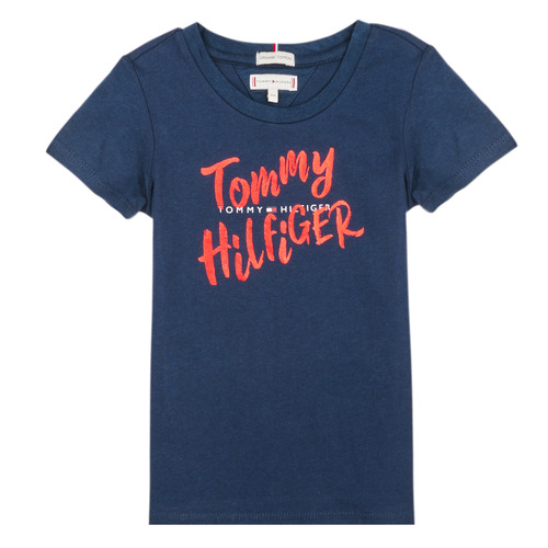 Textil Rapariga T-Shirt mangas curtas Tommy back Hilfiger KG0KG05030 Marinho