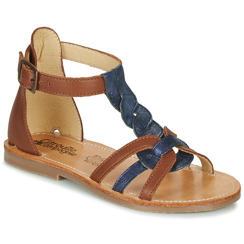 Sapatos Rapariga Sandálias Polo Ralph Lauren GITANOLO Marinho / Camel