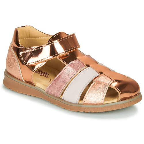 Sapatos Rapariga Sandálias Polo Ralph Lauren FRINOUI Bronze / Rosa