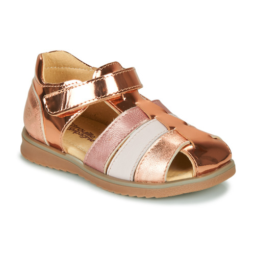 Sapatos Rapariga Sandálias Mesas de apoio FRINOUI Bronze / Rosa