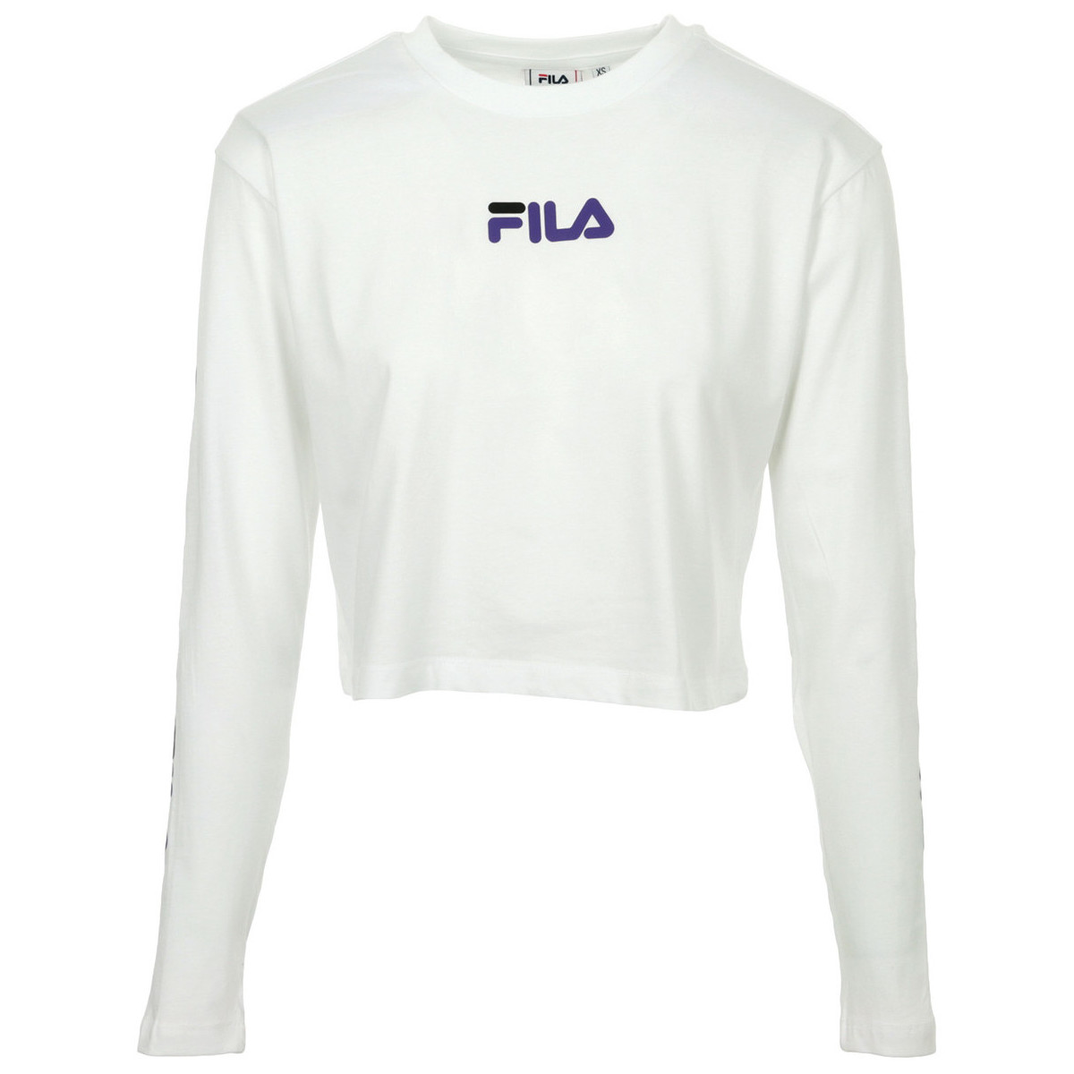 Textil Mulher Trainers entre Fila Fxventuno M Teens FFT0008.13044 White Medieval Blue Reva Cropped T-Shirt Branco