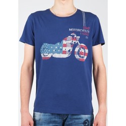 Textil Homem T-Shirt mangas curtas Wrangler S/S Biker Flag Tee W7A53FK 1F granatowy