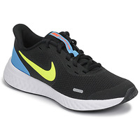 Sapatos Rapaz Multi-desportos Nike REVOLUTION 5 GS Preto / Amarelo / Azul