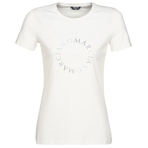 Textil Mulher T-Shirt T-shirts mangas curtas Marciano ICED LOGO TEE Branco / Azul