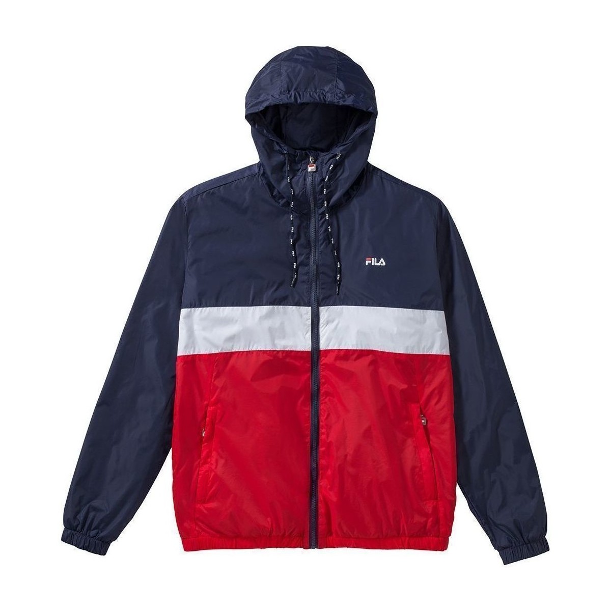 Textil Rapaz Casacos Fila BERTALAN WIND RUNNER  G06 - BLACK IRIS-TRUE RED 687277 Multicolor