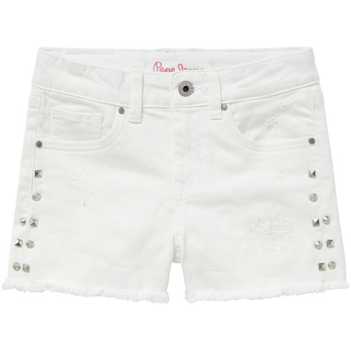 Textil Rapariga Shorts / Bermudas Pepe camisole jeans ELSY Branco
