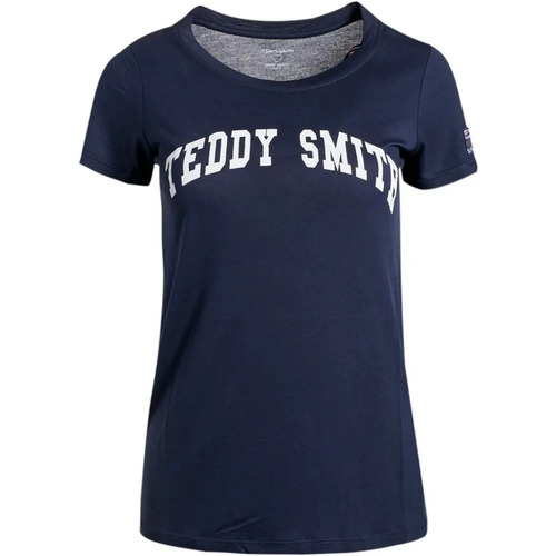 Textil Mulher T-Shirt mangas curtas Teddy Smith  Azul