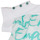 Textil Rapariga T-Shirt mangas curtas Emporio Armani Anas Branco / Azul