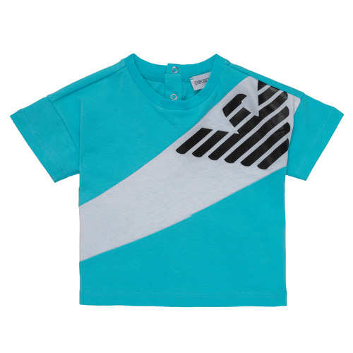 Textil Rapaz T-Shirt mangas curtas Emporio Y4R173 Armani Alois Azul / Branco