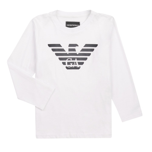 Textil Rapaz T-shirt mangas compridas Emporio Armani block Aloys Branco