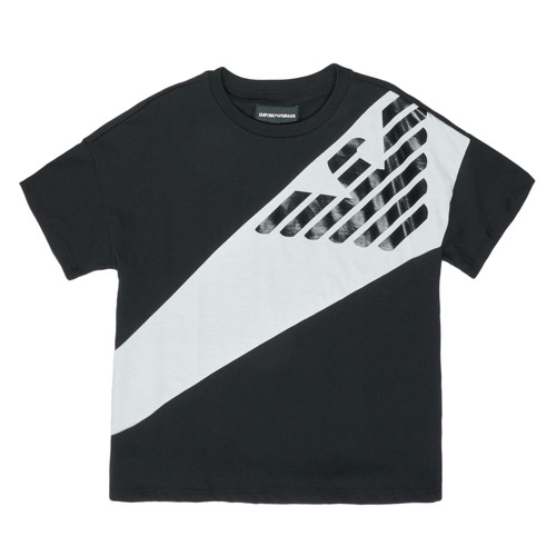 Textil Rapaz T-Shirt mangas curtas Emporio Armani Valigia Blaise Preto / Branco