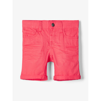 Textil Rapaz Shorts / Bermudas Name it NMMSOFUS TWIISKA Vermelho