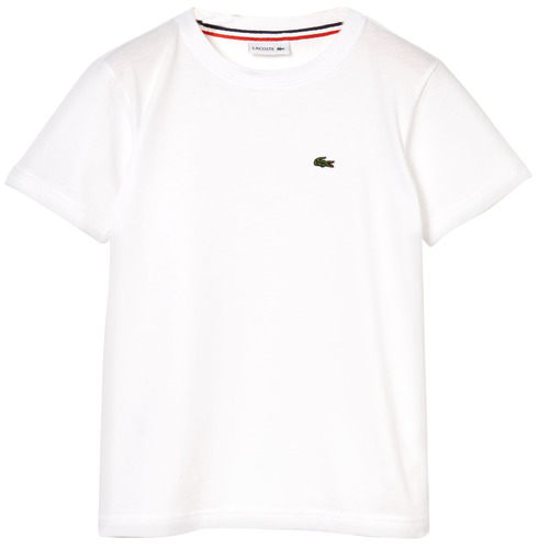 Textil Rapaz Black T-shirt In Jersey With Contrasting Logo Embroidery To The Chest Gcds Man Lacoste NAE Branco