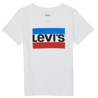 Textil Rapaz T-Shirt mangas curtas Levi's SPORTSWEAR LOGO TEE Branco