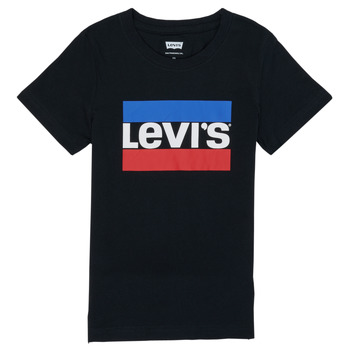 Textil Rapaz T-Shirt mangas curtas Levi's SPORTSWEAR LOGO TEE Preto