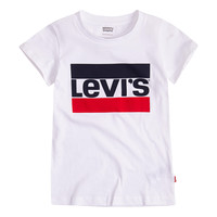 Te7-5 Rapariga T-Shirt mangas curtas Levi's SPORTSWEAR LOGO TEE Branco
